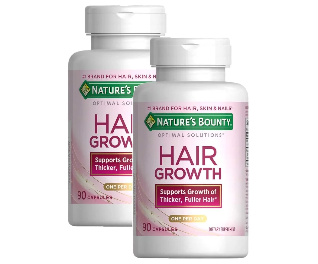 2 Pack | Nature's Bounty Optimal Solutions Hair Growth, 90 Capsules