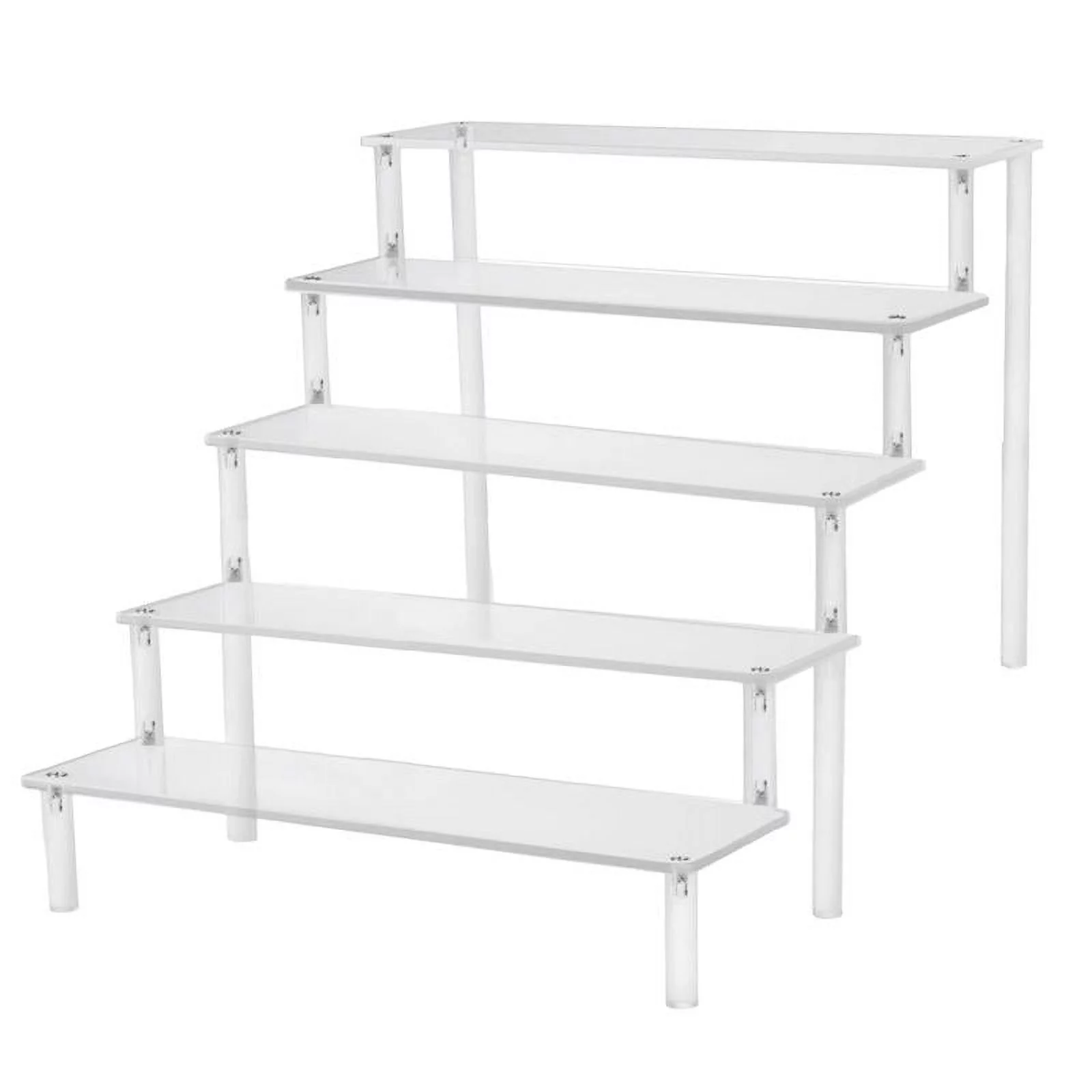 Tier Acrylic Rack Perfume Makeup Organizer Shelves Showcase 5 Ladder