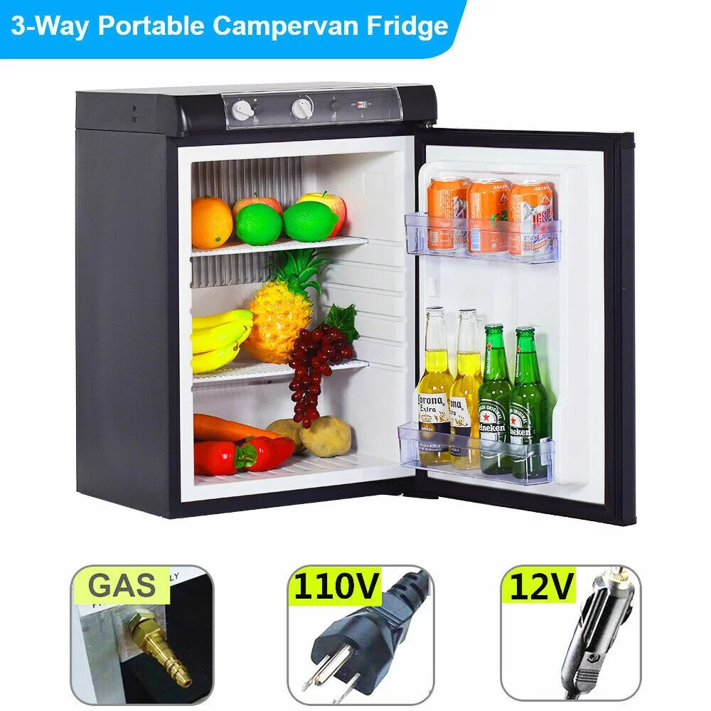 SMAD 2.1 Cu ft Gas Fridge Portable Refrigerator 12V/110V/LPG RV Truck