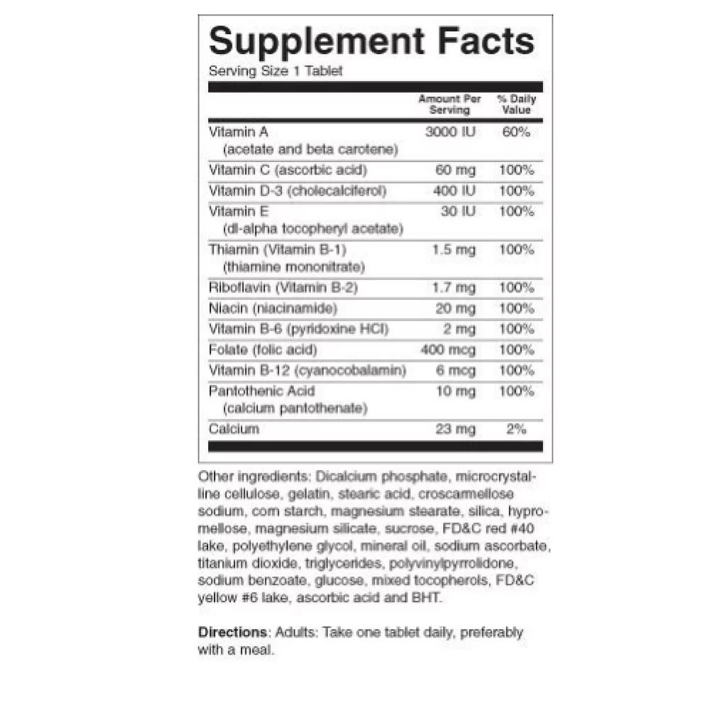 Rugby Daily-Vite Multivitamin Tablets 100 Each - (Pack of 6)