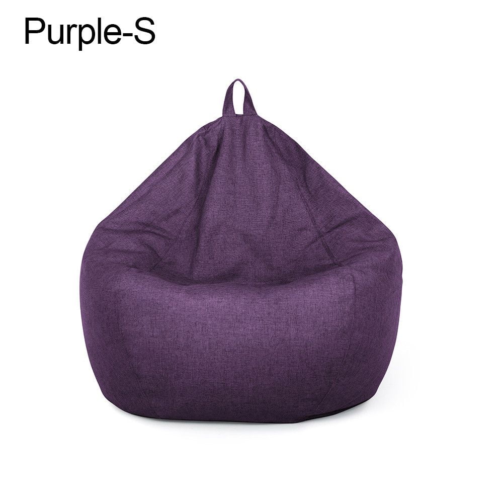 Organizing Toys Soft Comfy Seat Sofa Couch Cover without Filling Lazy Lounger Snugly Gamer Chair Large Bean Bag Chair Sofa Cover PURPLE S (70X80 CM)