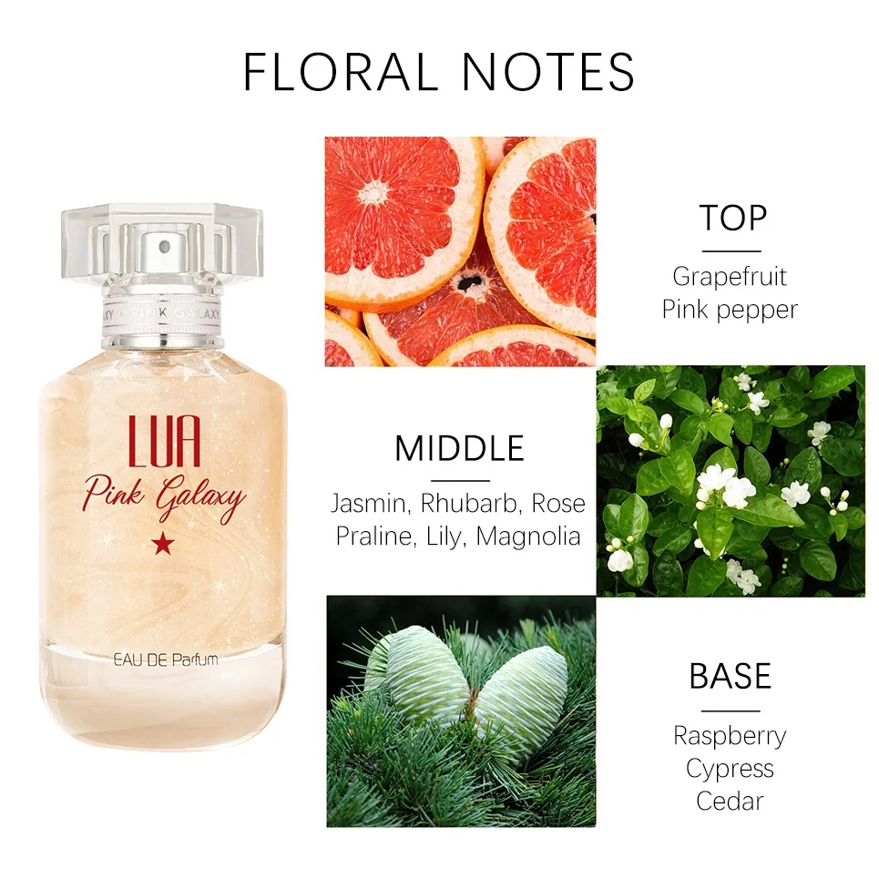 Perfume For Women, Intense Floral, Long Lasting Scent Perfume Eau De Parfum Spray, Pink Galaxy 1.7 Fl.oz