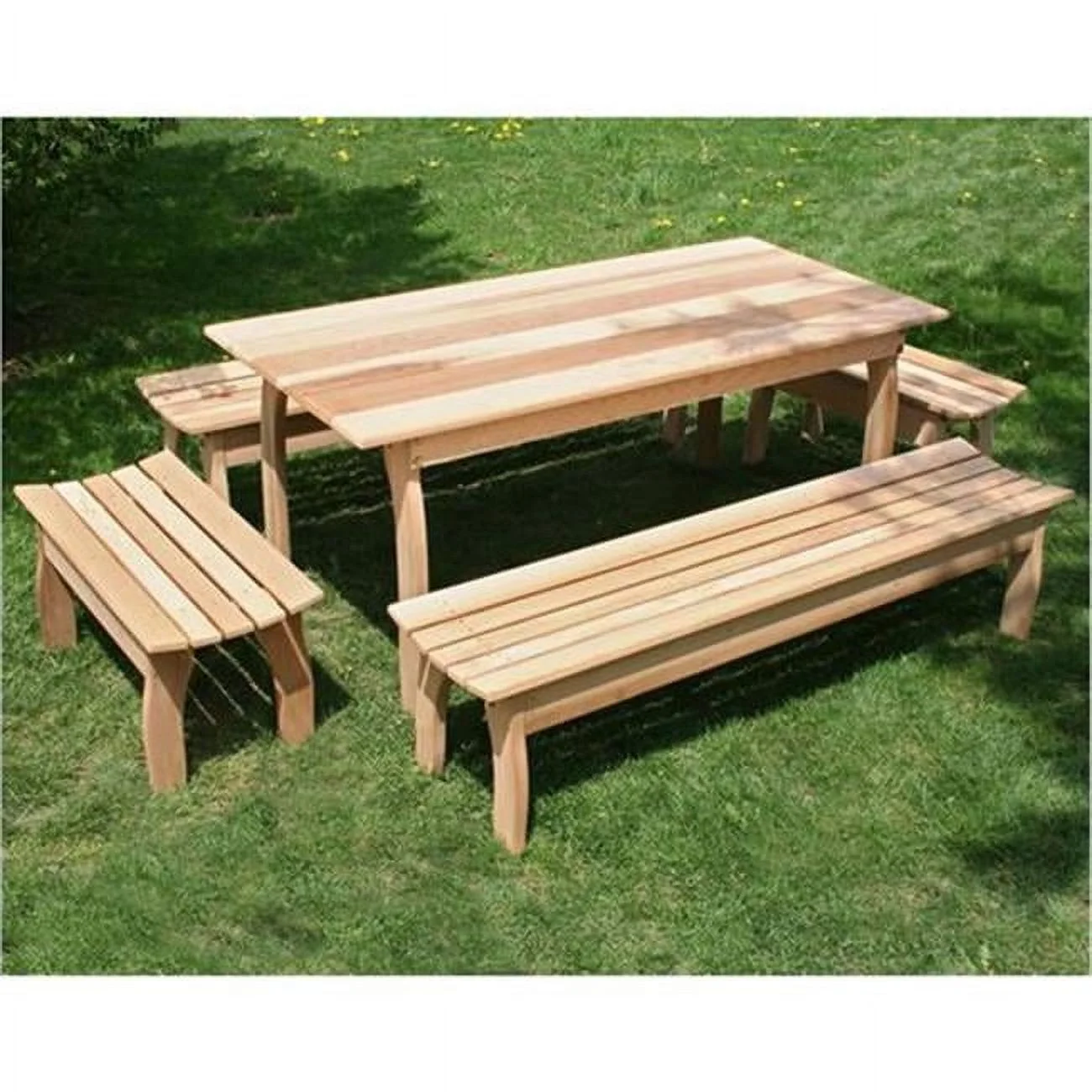 94 x 32 in. Cedar Family Dining Set