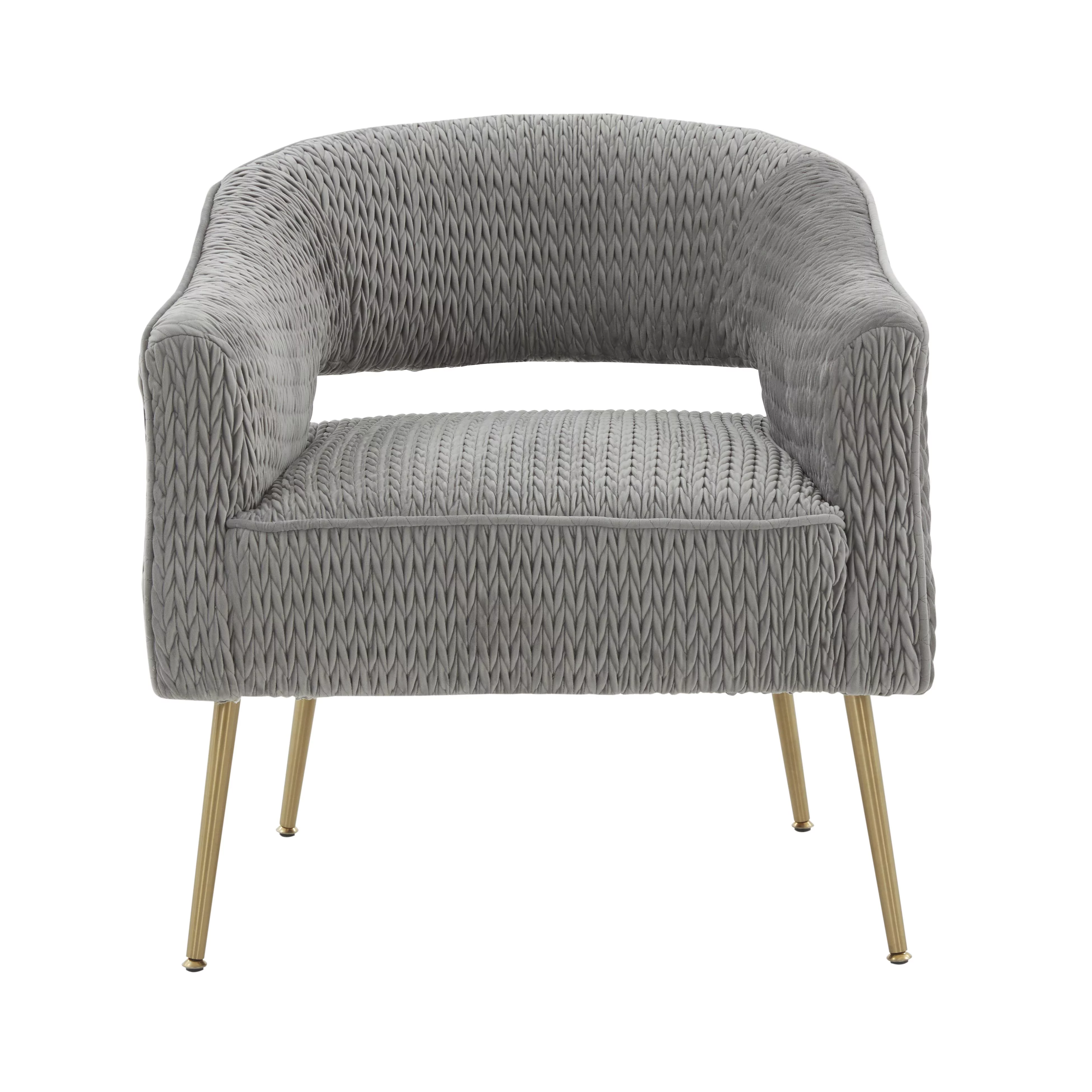 Diana Grey Velvet Accent Chair by Inspire Me! Home Décor