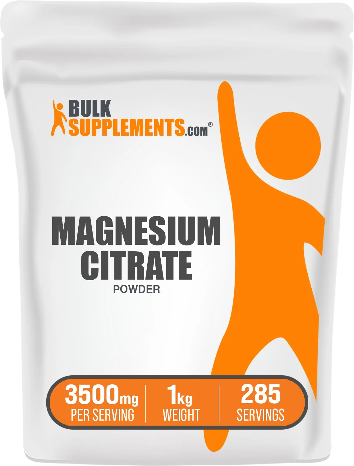 BulkSupplements.com Magnesium Citrate Powder, 3500mg - Magnesium Supplement - Laxative (1kg - 285 Servings)