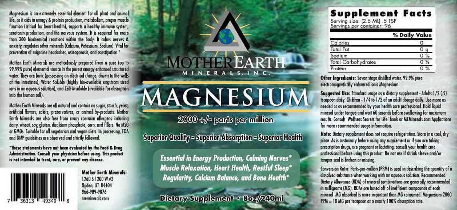 Mother Earth Minerals Angstrom Minerals - Magnesium - 8 oz