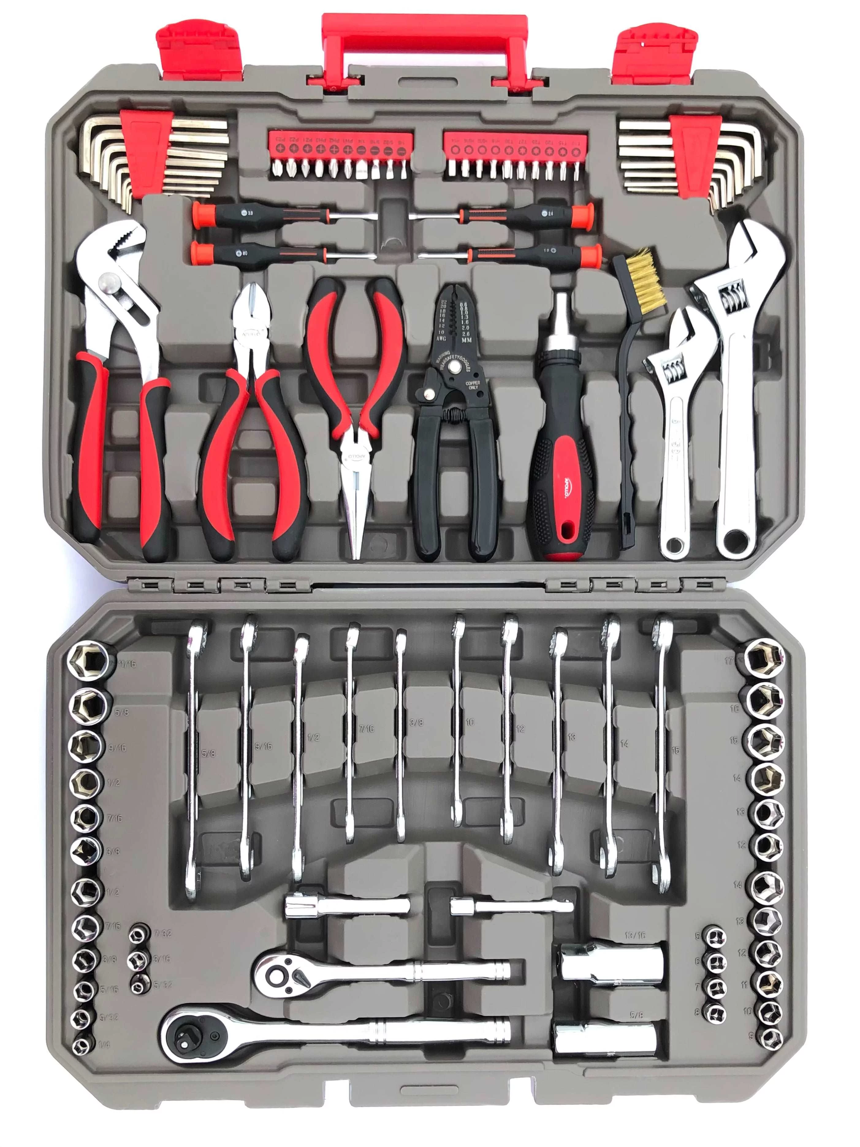 95 Piece Mechanics Tool Set in Metric and SAE for Small Engine, Mechanical and General Repairs &ndash; DT1242