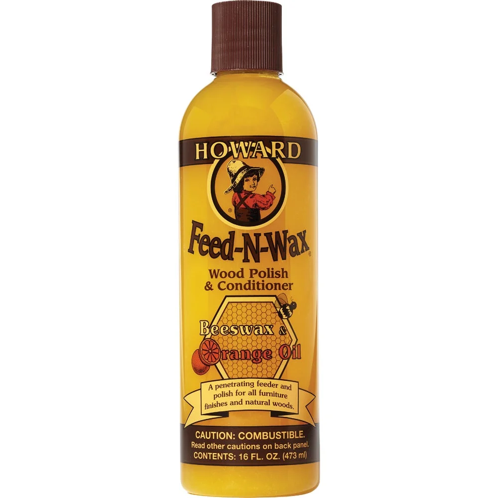 1PACK Howard 16 Oz. Feed-N-Wax Wood Polish & Conditioner