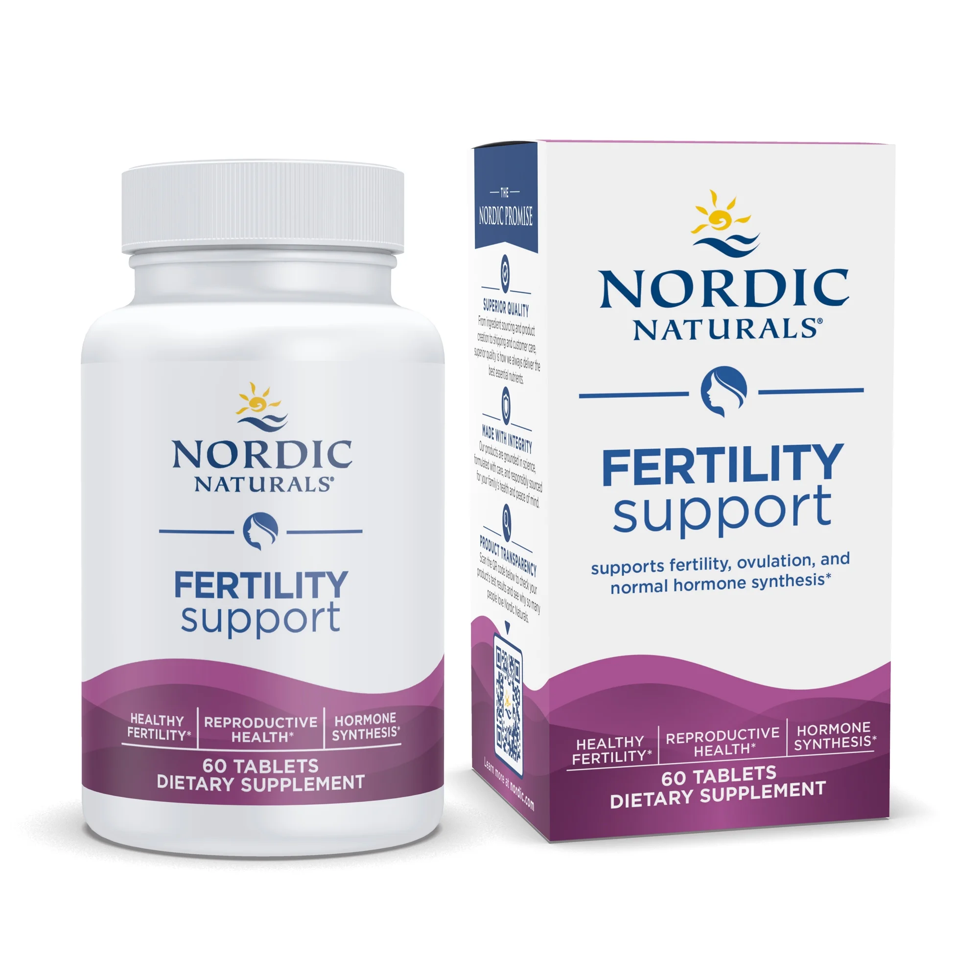 Nordic Naturals Fertility Support - Support for Normal Ovulation & Fertility, 60 Count