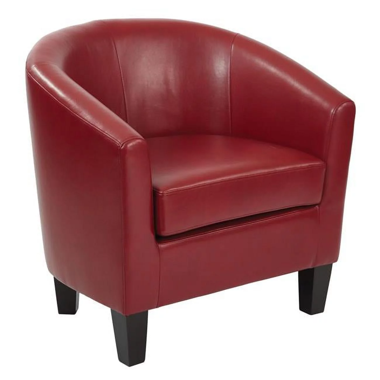 American Furniture Classics  Colored Faux Leather Club Chair - Cranberry - 29 x 30 x 26 in.