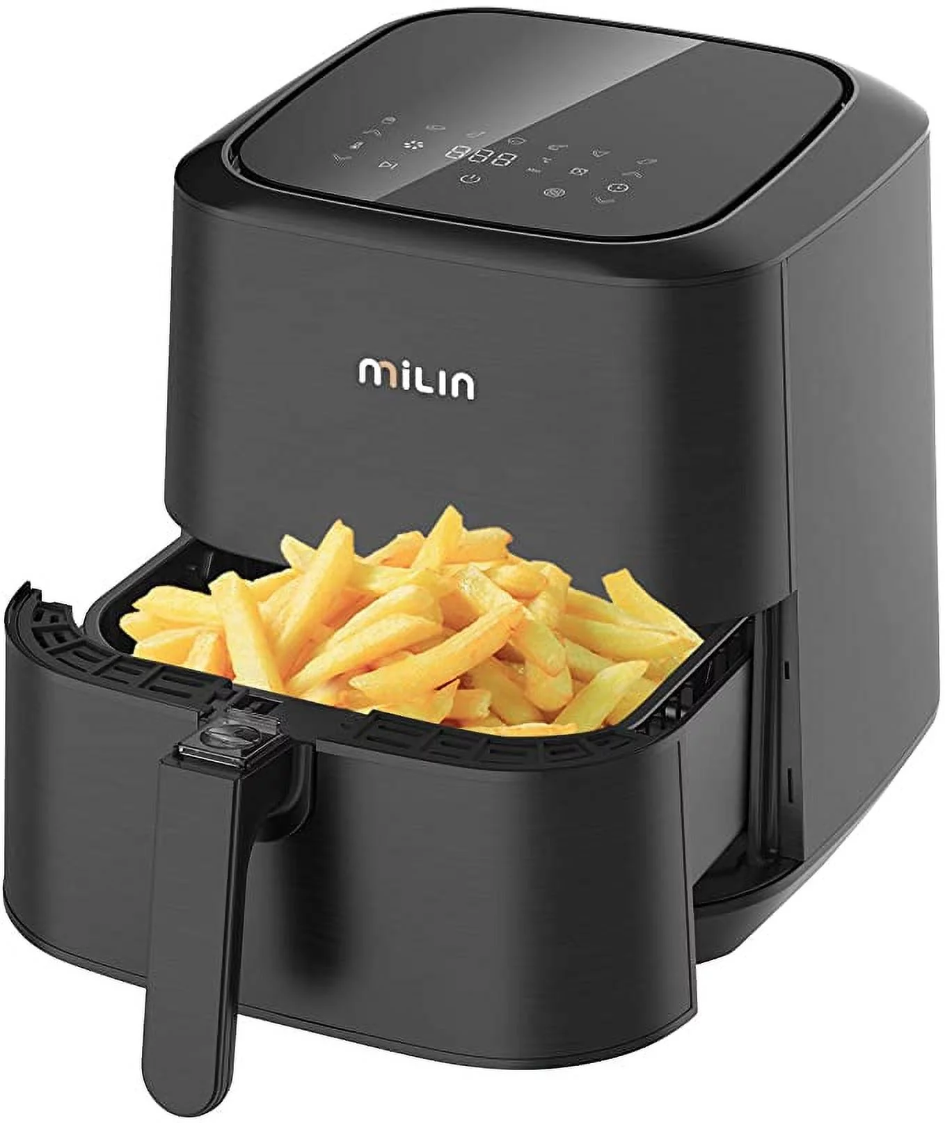 MILIN Air Fryer 5.8 Quart, 1700-Watt Electric Hot Airfryers Oven with LED Digital Screen and Temperature Control, 7 Presets, Nonstick Basket, 100 Recipes & ETL Certified