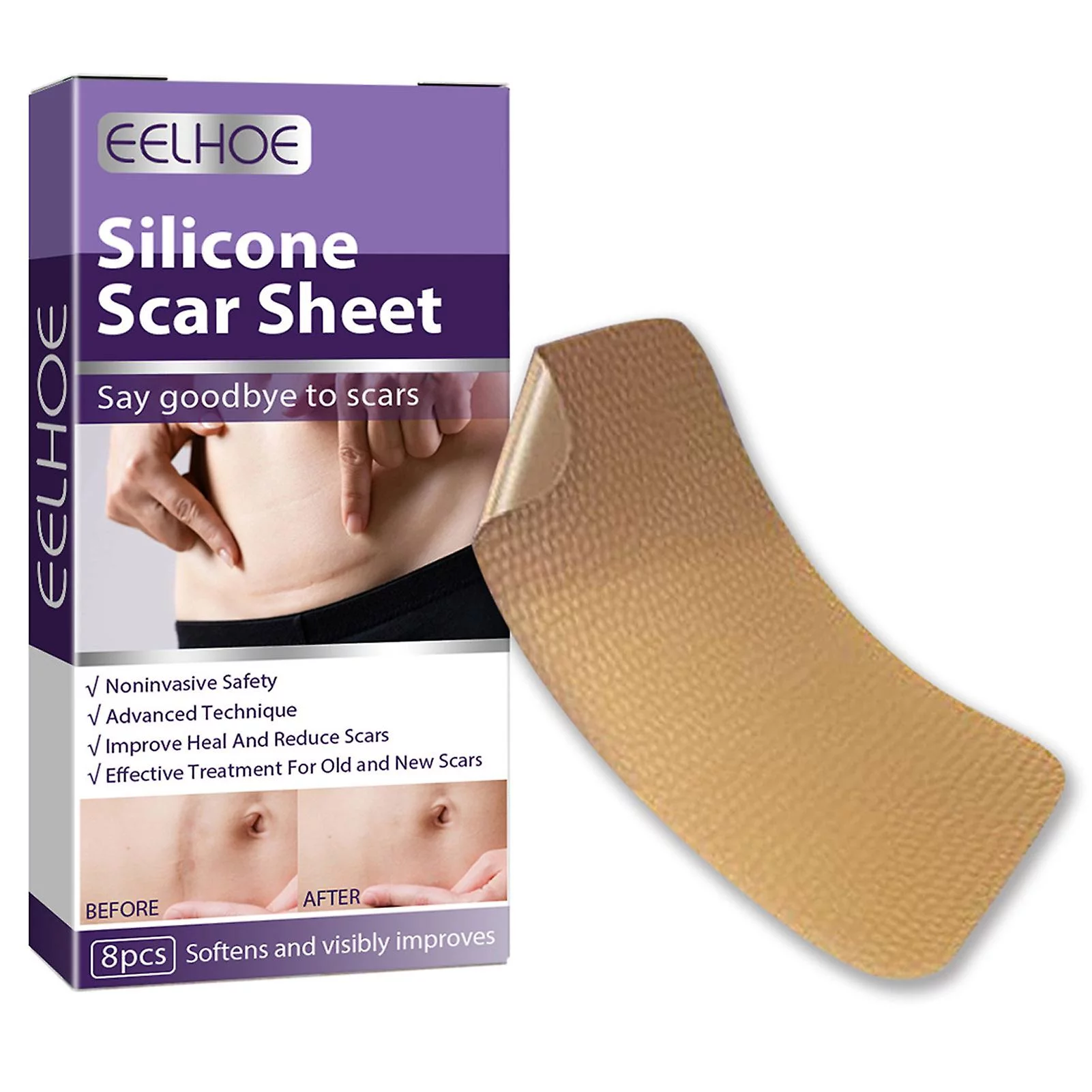 Self-adhesive Silicone Gel Scar Patch Waterproof Professional Scar Removal Sheets For All Skin Types Burns Surgical Scars