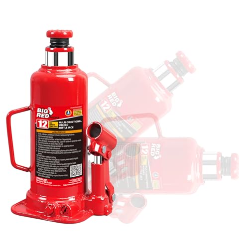 Torin T90413 Big Red Hydraulic Bottle Jack with Carrying Case, 4 Ton (8,000 lb) Capacity