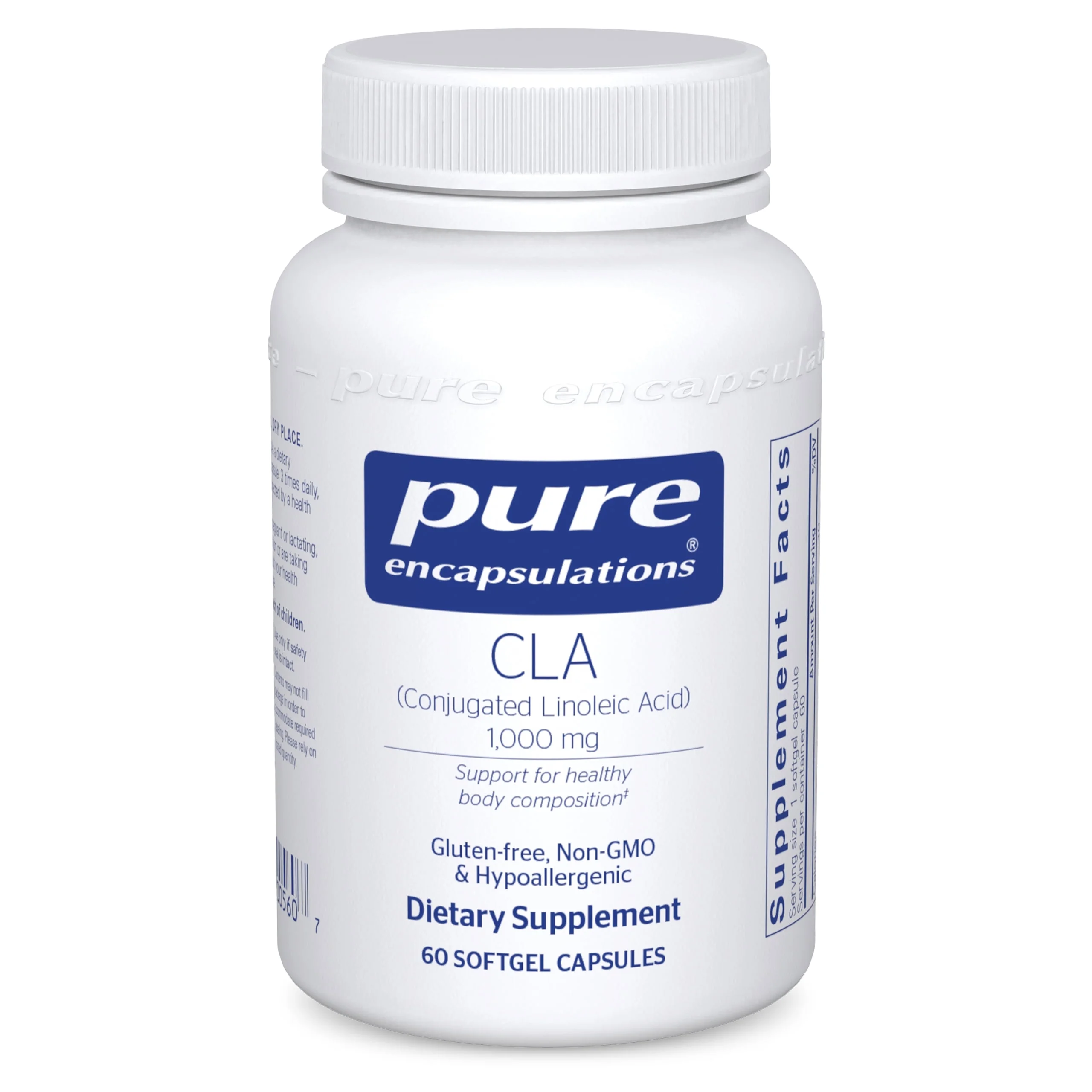 Pure Encapsulations CLA (Conjugated Linoleic Acid) 1,000 mg | Promotes Healthy Body Composition with Healthy Diet and Exercise* | 60 Softgel Capsules