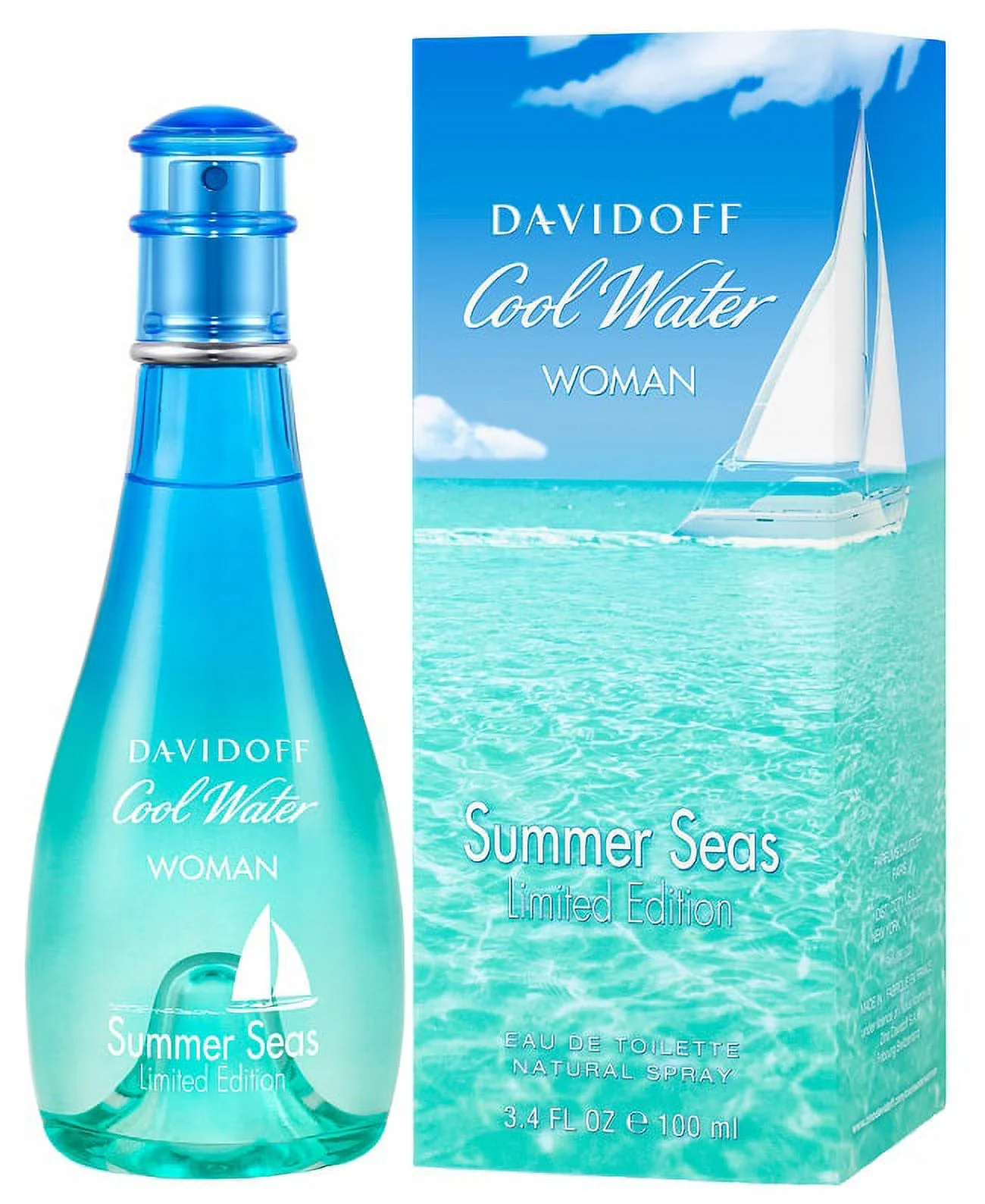 COOL WATER SUMMER SEA * Davidoff 3.4 oz / 100 ml EDT Women Perfume