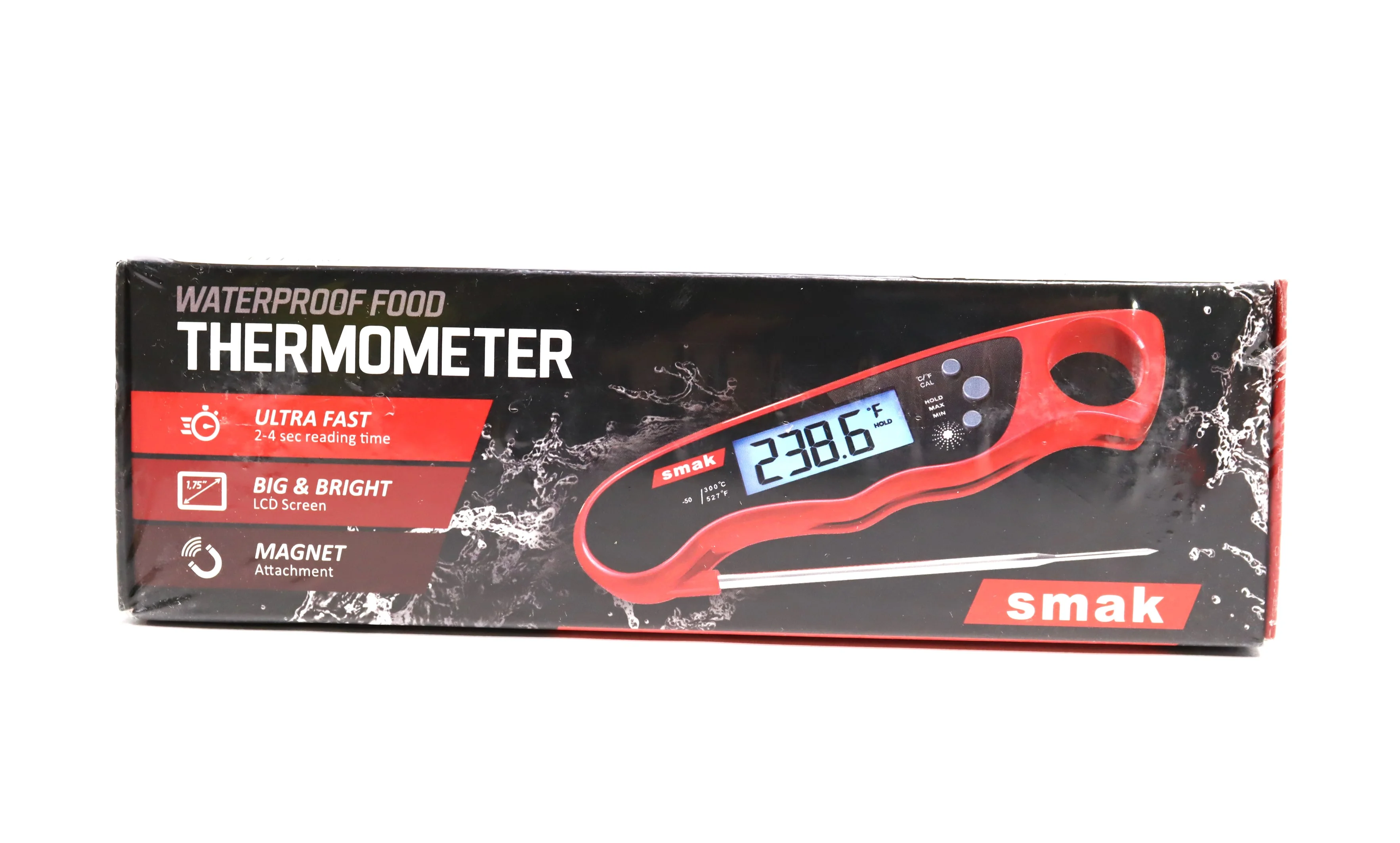 Digital Instant Read Meat Thermometer - Waterproof Kitchen Food Cooking Thermometer with Backlight LCD - Best Super Fast Electric Meat Thermometer Probe for BBQ Grilling Smoker Baking Turkey