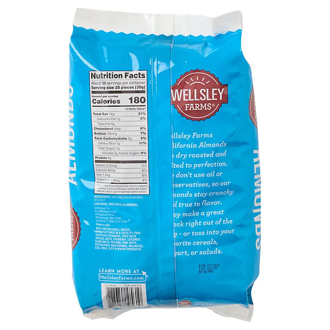 Wellsley Farms Almonds, 40 oz.