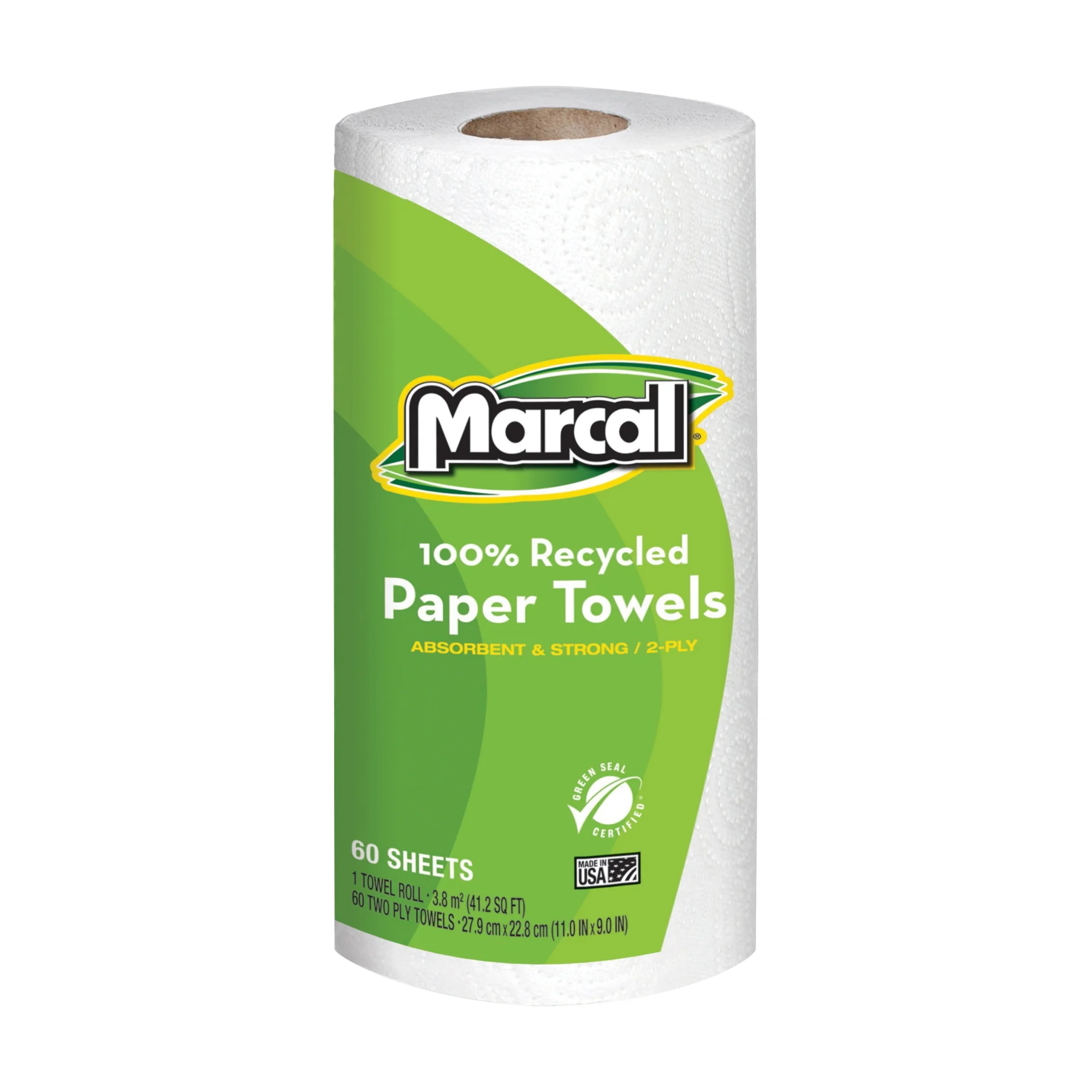 Marcal Small Steps 6709 100% Premium Recycled Roll Towels, 9 x 11, 60 Sheets/Roll, 15/Carton