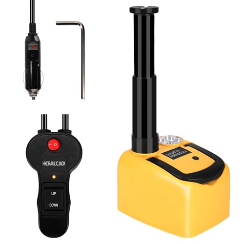 ROGTZ Electric Hydraulic Car Jack Kit 5 Ton 12V Ultra-Portable Auto Car Lift with 17.7 Inch Range for SUV Sedan Truck Repair Floor Jack for Tire Change with LED Lightweight for Easy Storage