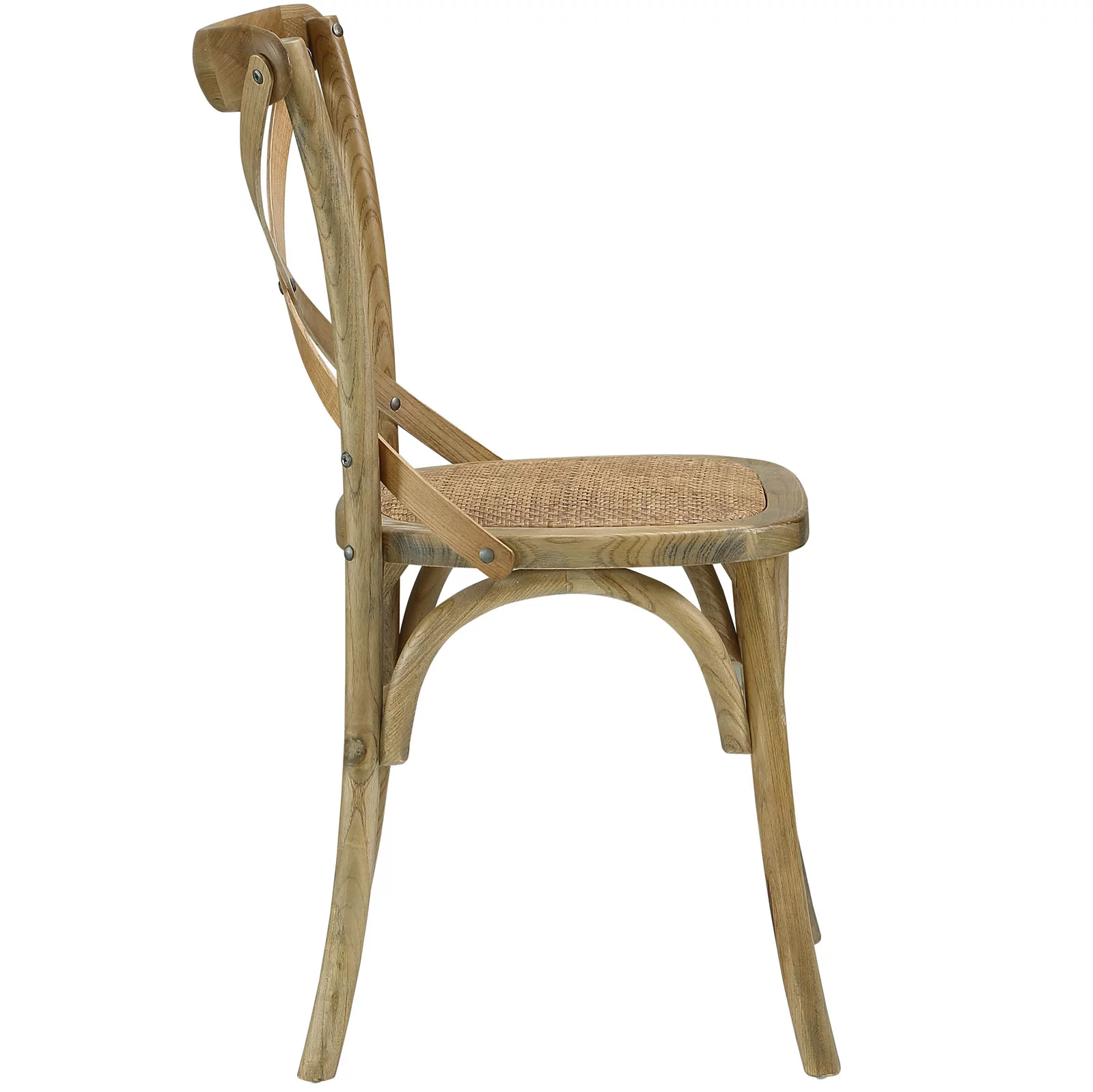 Modern Urban Contemporary Dining Side Chair, Brown Wood