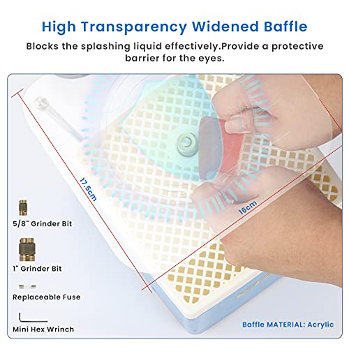 ANBULL Stained Glass Grinder Machine,Mini Portable Stained Grinder Glass Art Grinding Tool with 5/8