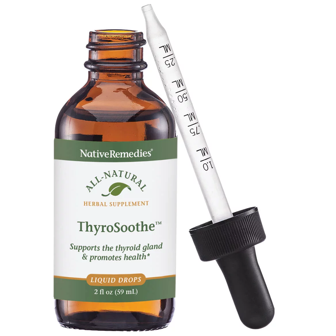 NativeRemedies ThyroSoothe - All Natural Herbal Supplement Soothes the Thyroid Gland - Supports Systemic Balance in the Endocrine System and Thyroid Gland - 59 mL