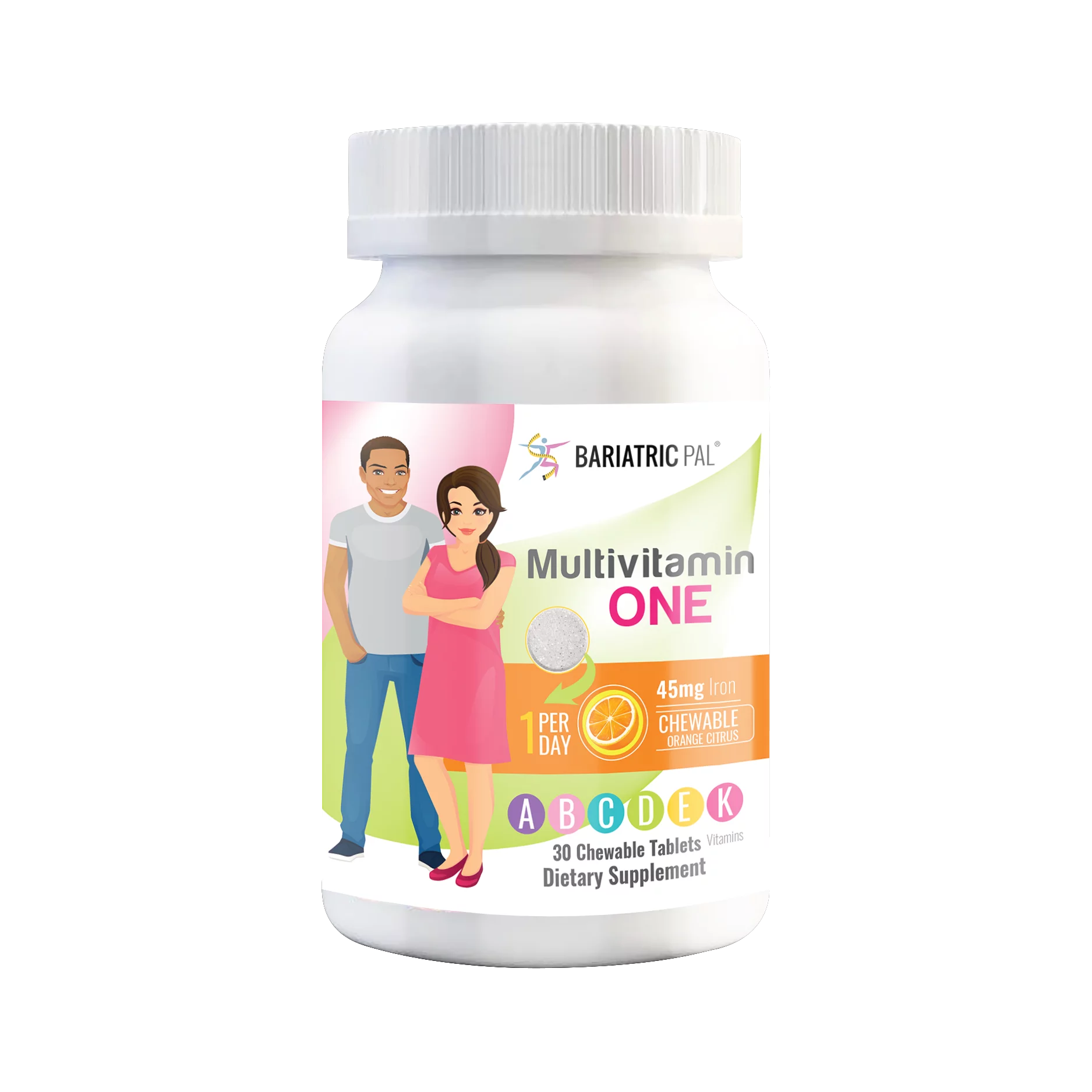 Duodenal Switch Vitamin Pack - Chewables Size: 3-Month Supply, BariatricPal Multivitamin ONE: Orange Citrus Chewable with 45mg Iron, BariatricPal Calcium Citrate Soft Chews: Orange Creamsicle