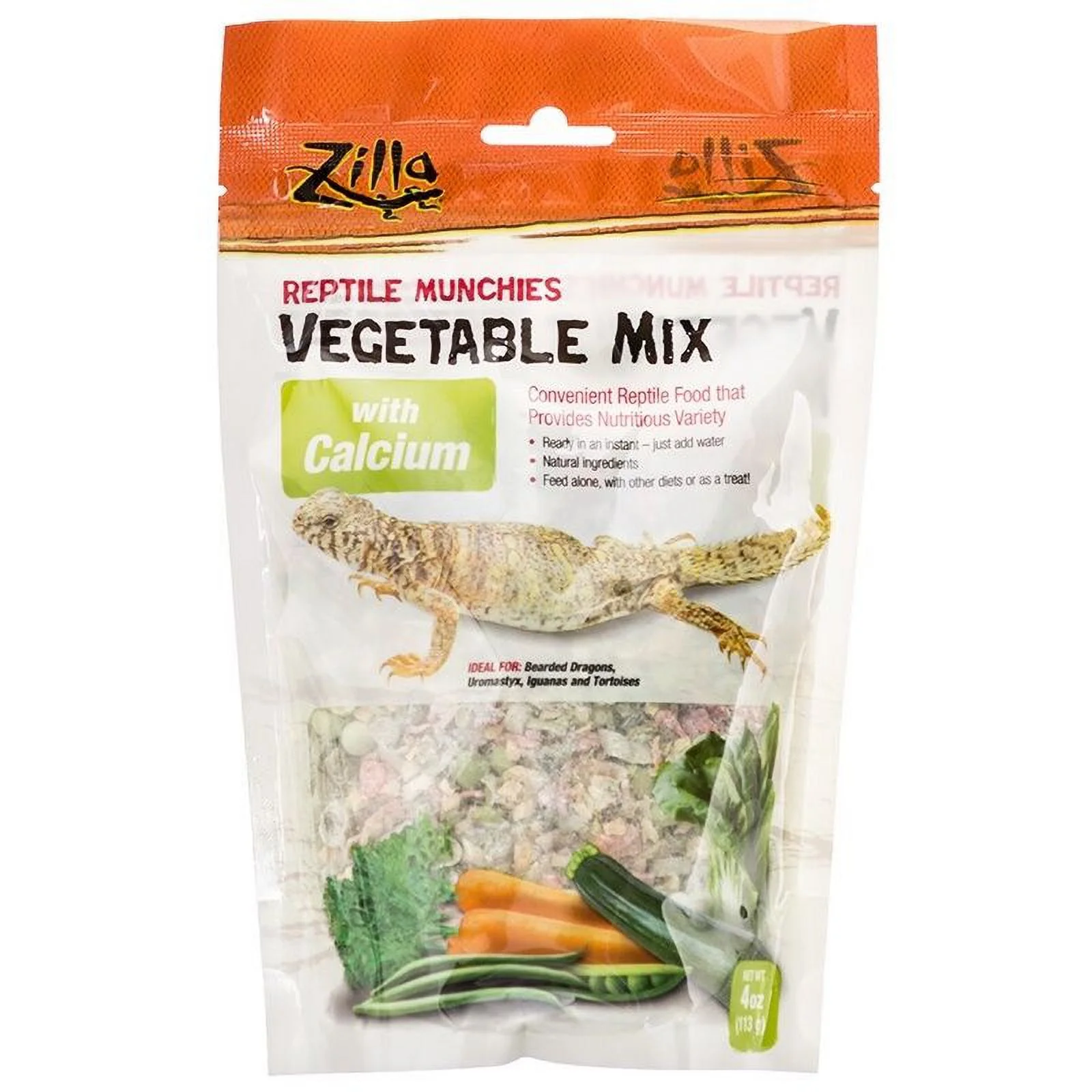 Zilla Reptile Munchies Vegetable Mix with Calcium 4 oz
