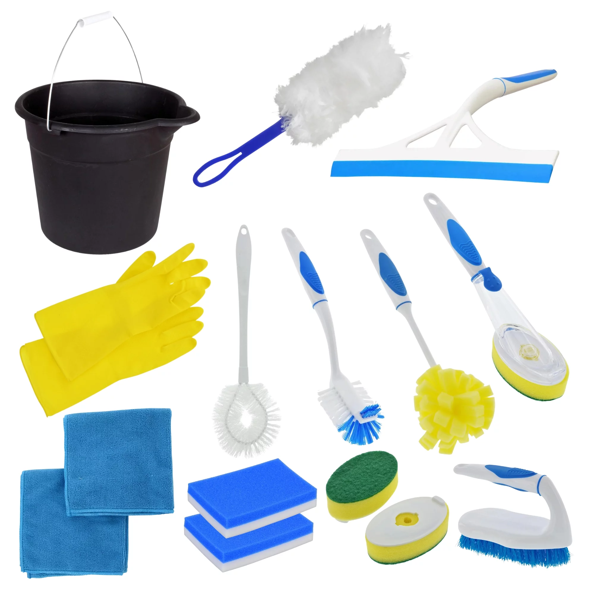 A1 Unlimited Cleaning Supplies Bundle, Home Office School Restaurants Bathroom Kitchen Laundry Floor Windows Walls Toilet Cars Appliances Furniture Household Chores Tools Brush Gloves Sponge Squeegees