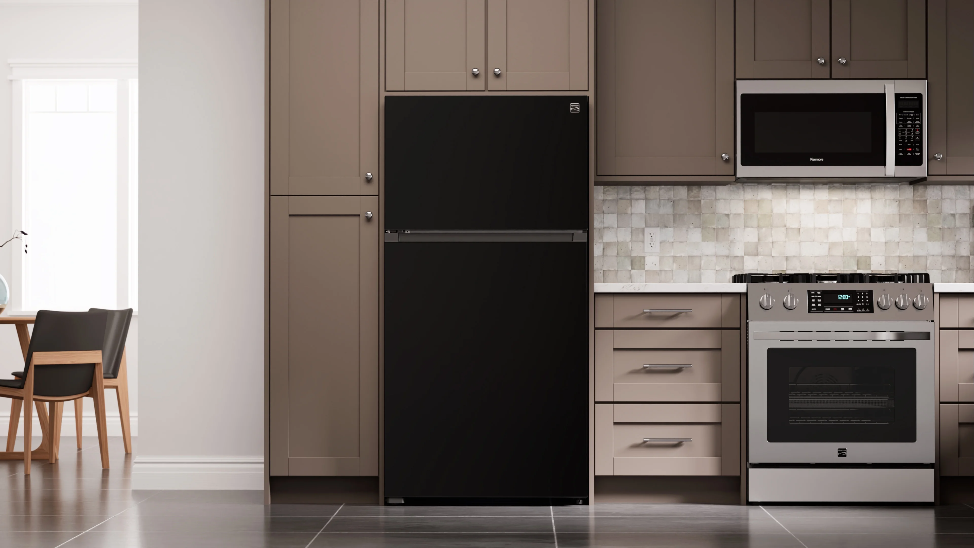 Kenmore 33-inch 20.4 Cu. ft. Capacity ENERGY STAR® Standard Refrigerator/Freezer, Black