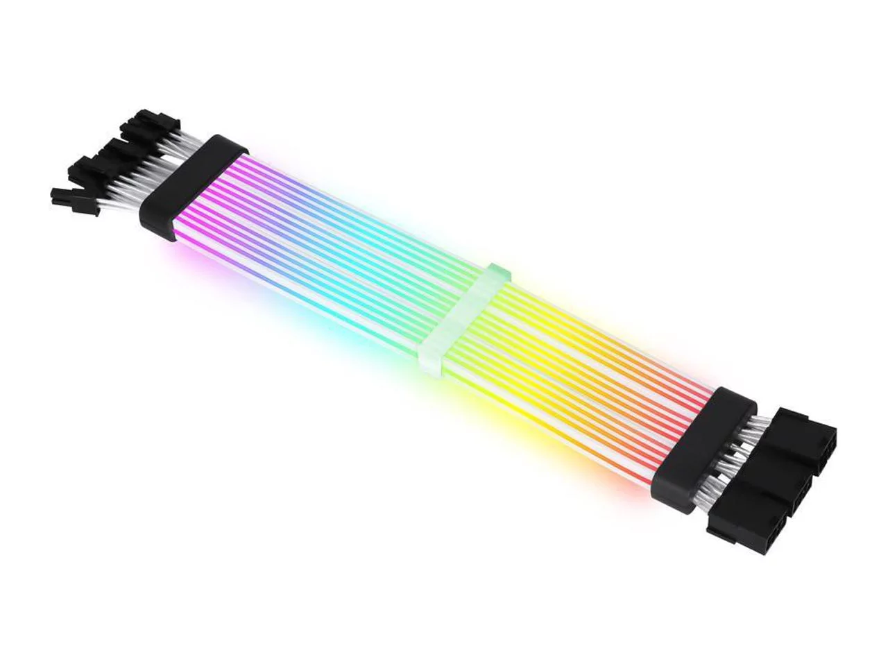 SAMA 3*8PIN Addressable RGB Power Extension Cable Double Side Lighting Mode for PCIE GPU ATX/Matx Case PC Computer Black