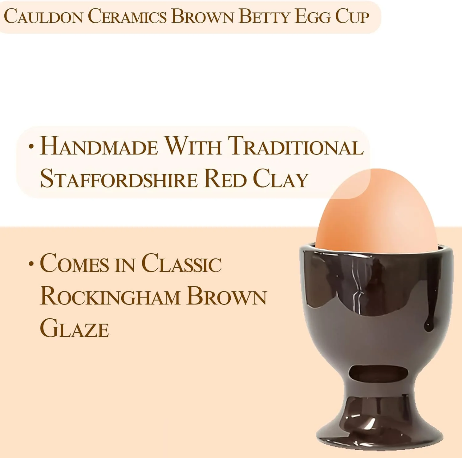Hand Made Brown Betty Egg Cup Made In England (Pack Of 4)