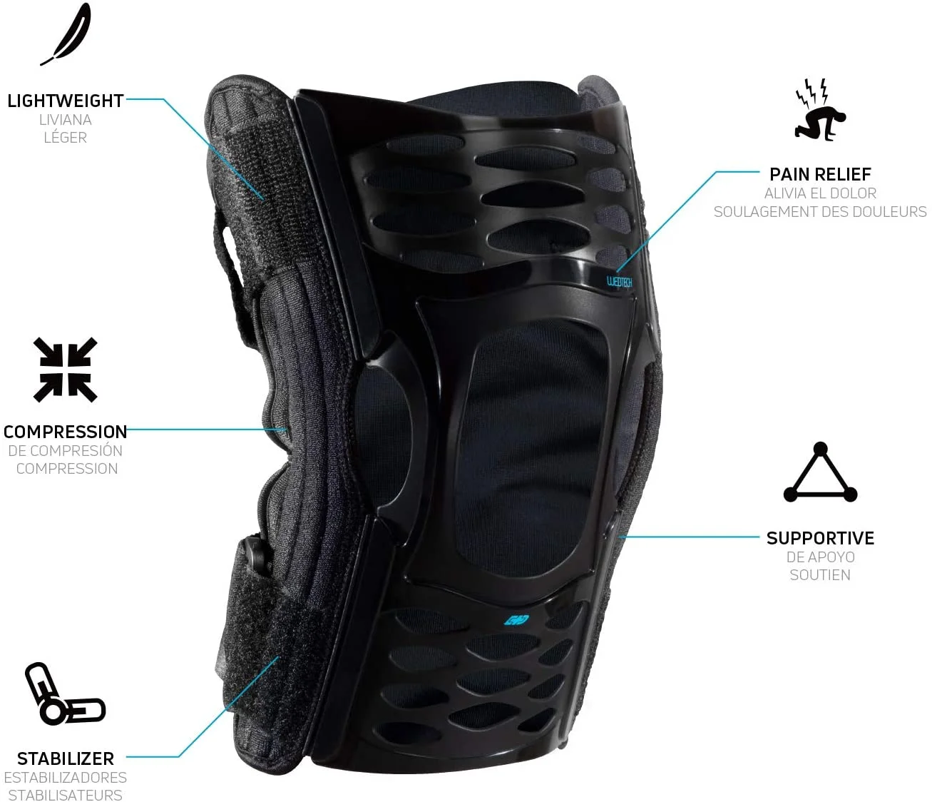 DonJoy® Advantage Knee Brace DA201KS01-BLK-L Webtech™ Lite Size Large