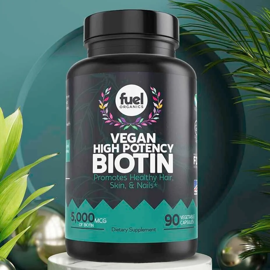 Pure Biotin 5000mcg Supplement Hair, Skin & Nails - 90 day Vitamin