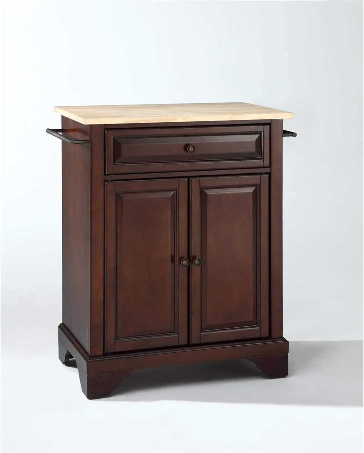Lafayette Cuisine Kitchen Island With Natural Wood Top - Vintage Mahogany