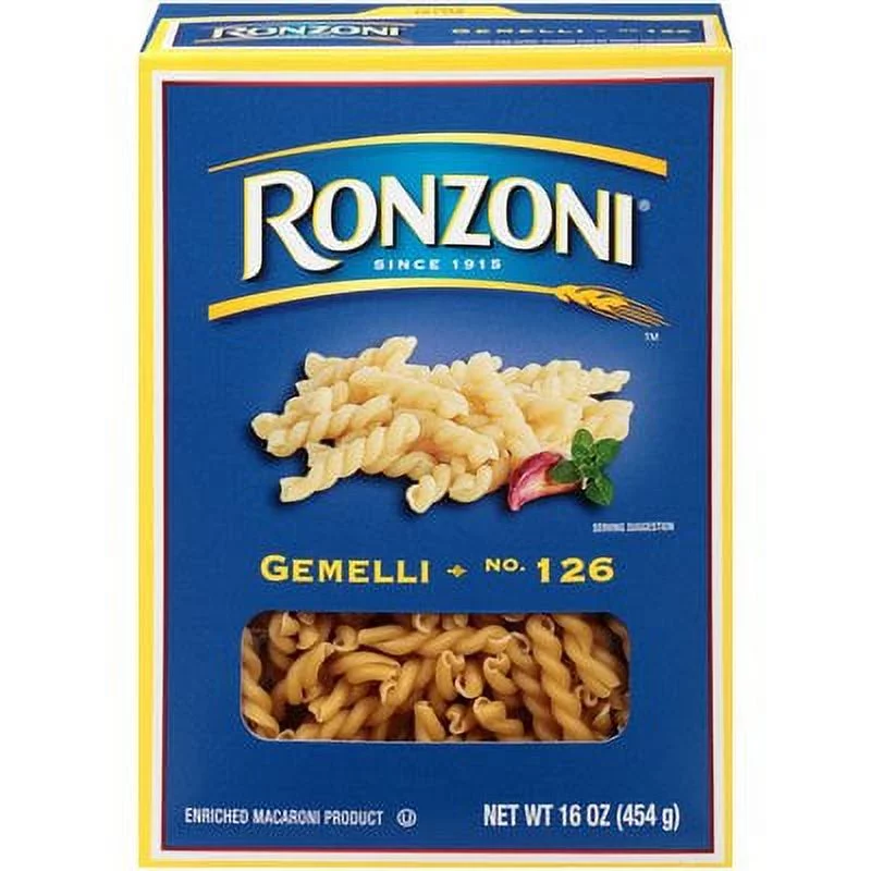 Ronzoni Gemilli Pasta 16 oz box (Pack of 8)