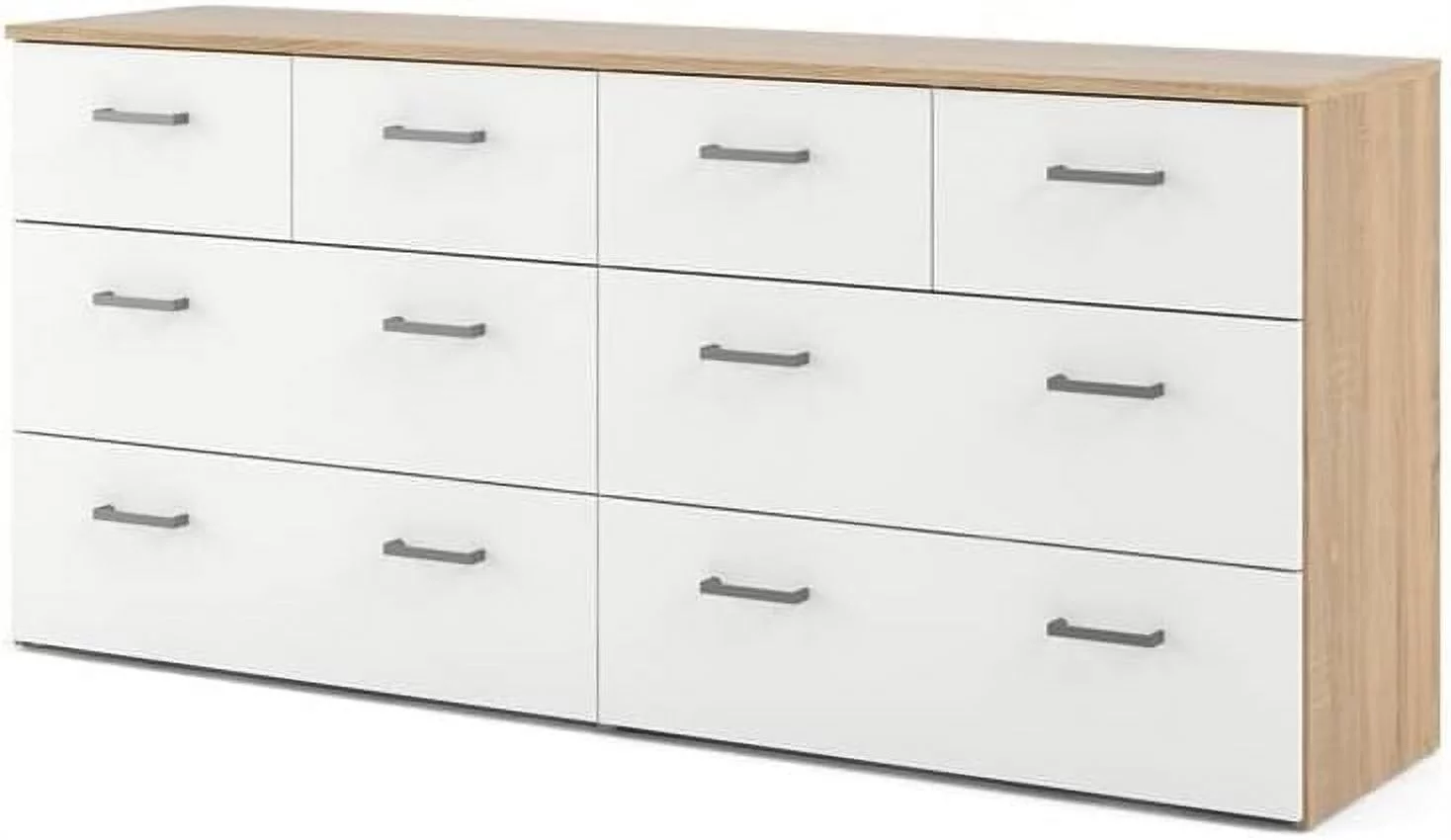 White Oak Double Dresser 8 Drawers Organizing Your Bedroom in Style