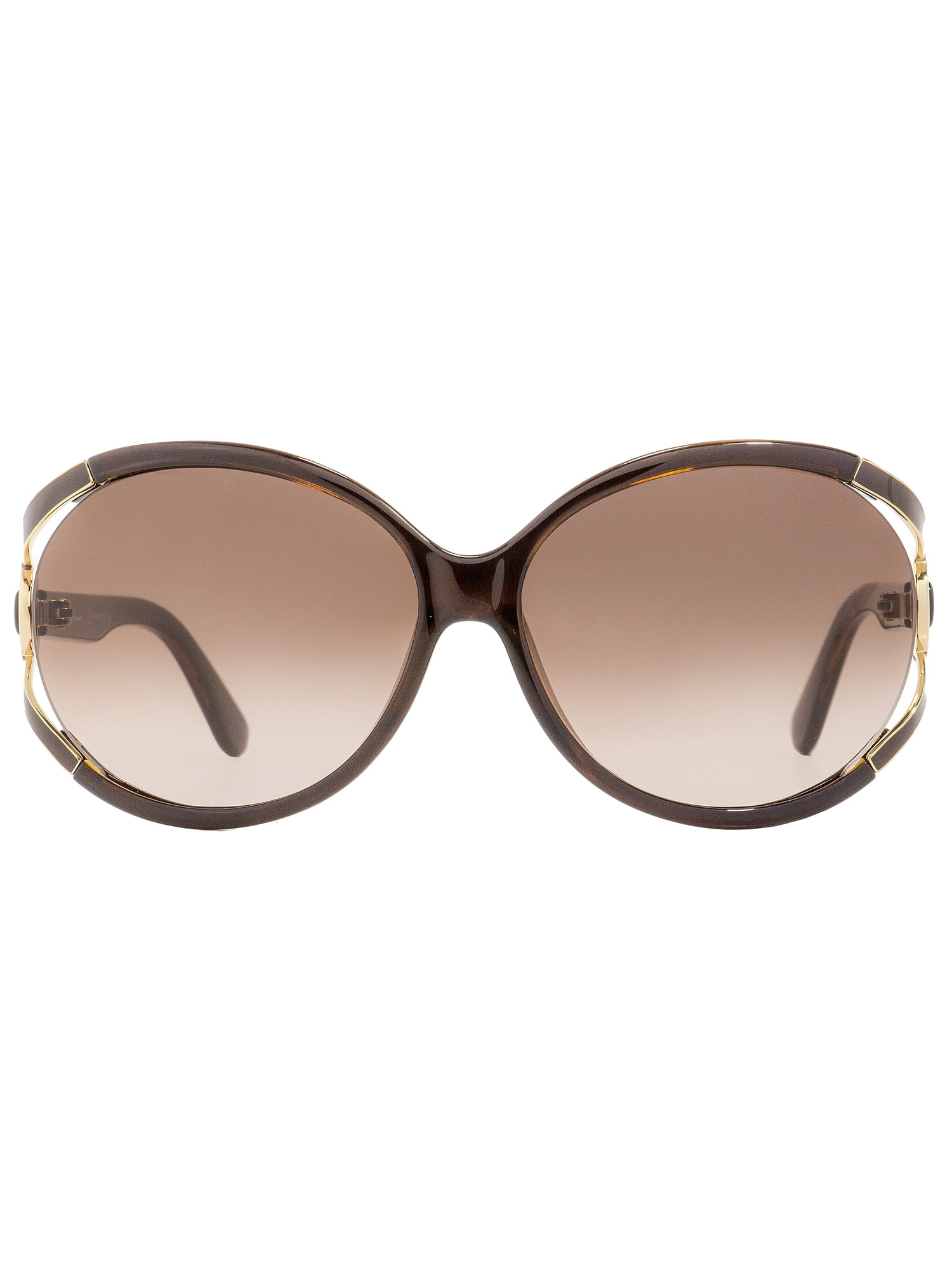 Salvatore Ferragamo Women's Pearl Dark Brown Oval Sunglasses SF600S 220 - Italy