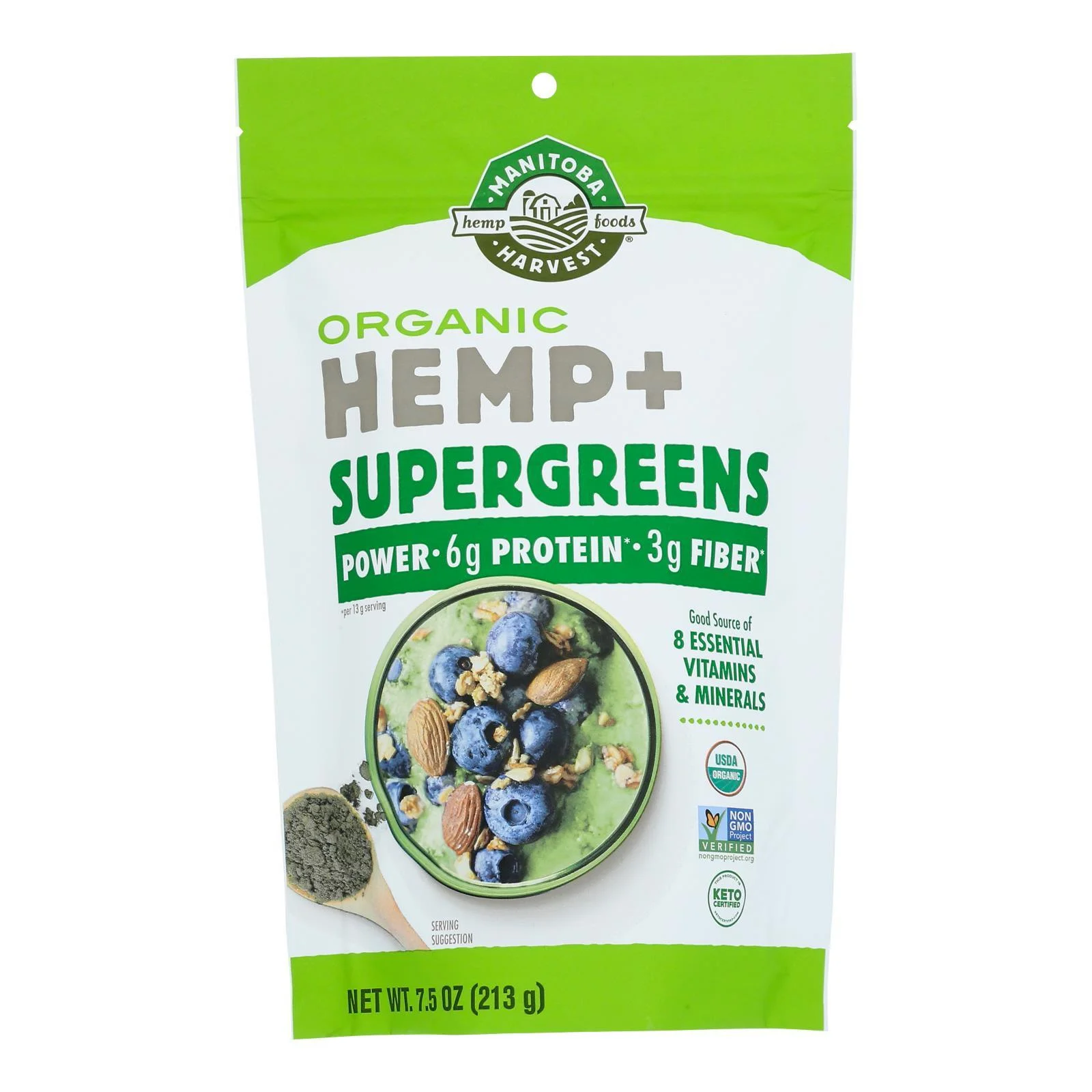 Manitoba Harvest - Hemp Powder Supergrn - 1 Each-7.5 OZ
