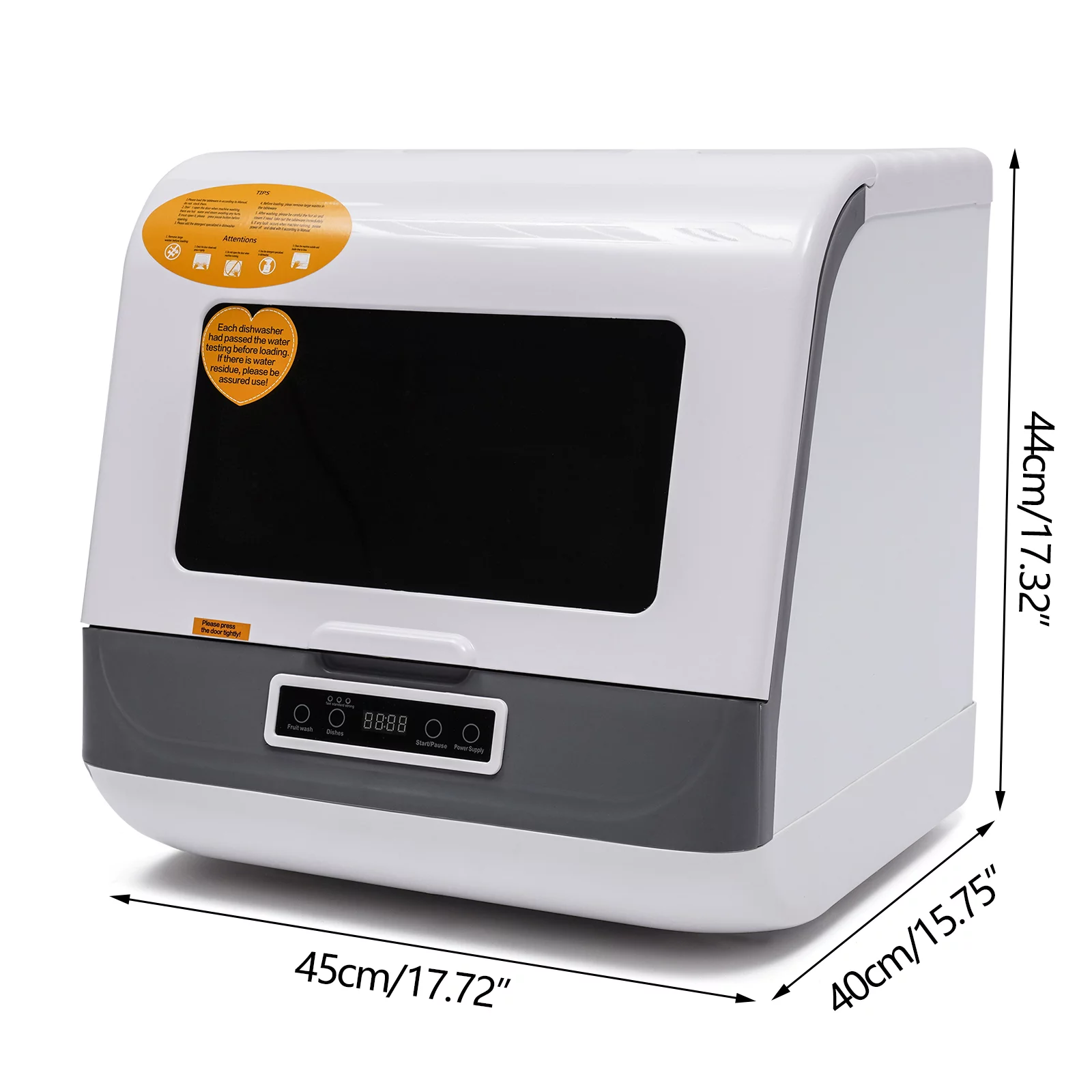 TOOL1SHOoo Portable Countertop Dishwasher with Large Capacity Air Dry Function 3 Washing Programs