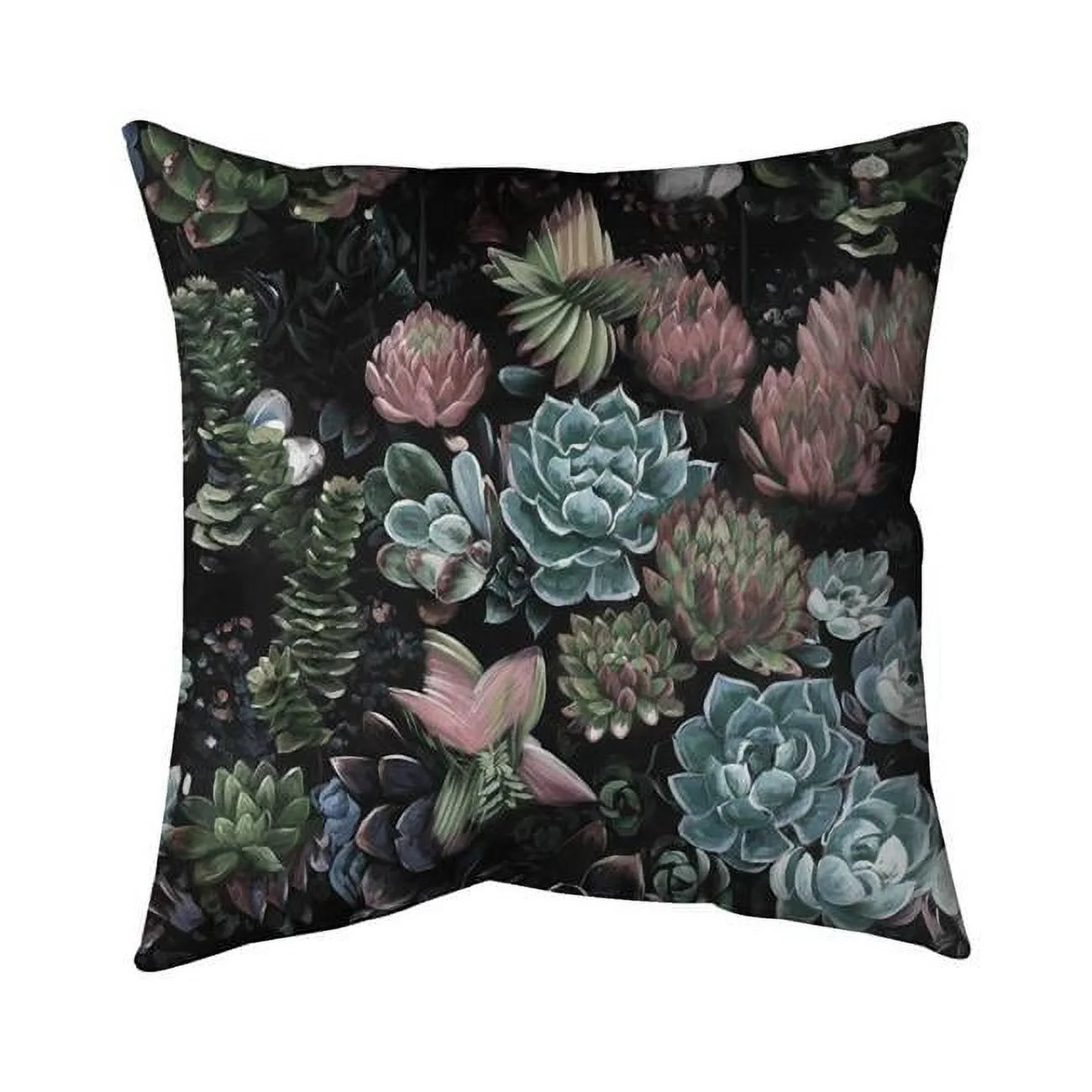 Begin Home Decor  18 x 18 in. Succulent Set-Double Sided Print Outdoor Pillow Cover