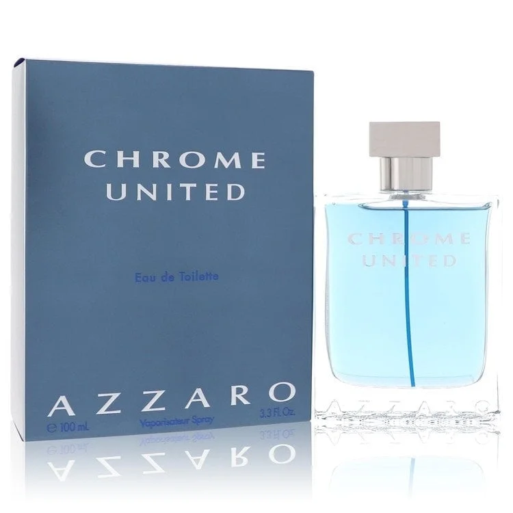 Chrome United by Azzaro Eau De Toilette Spray 3.4 oz for Men Pack of 4