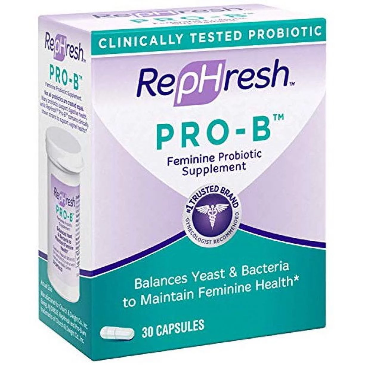 Rephresh Pro-B Probiotic Feminine Supplement Capsules, 30 Ea