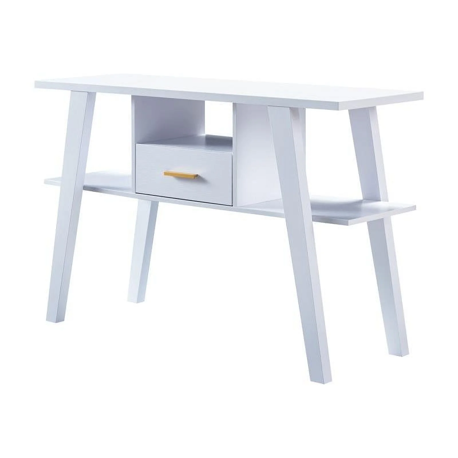 Furniture of America Nola Contemporary Wood 1-Drawer Console Table in White