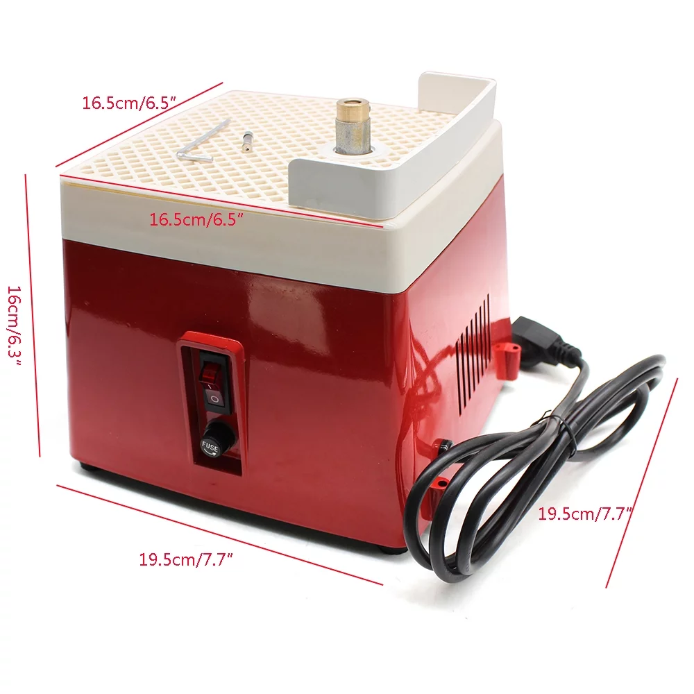 ZhdnBhnos 110V 65W Glass Grinder Wet Stained Glass Sheets Grinding Machine Mini Industrial Desktop Diamond Grinder Tool 4200 RPM