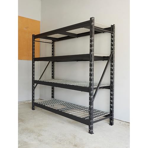 Ironton 4-Tier Industrial Steel Shelving Unit, 8,000-Pound Load Capacity, Garage Storage Rack, 77