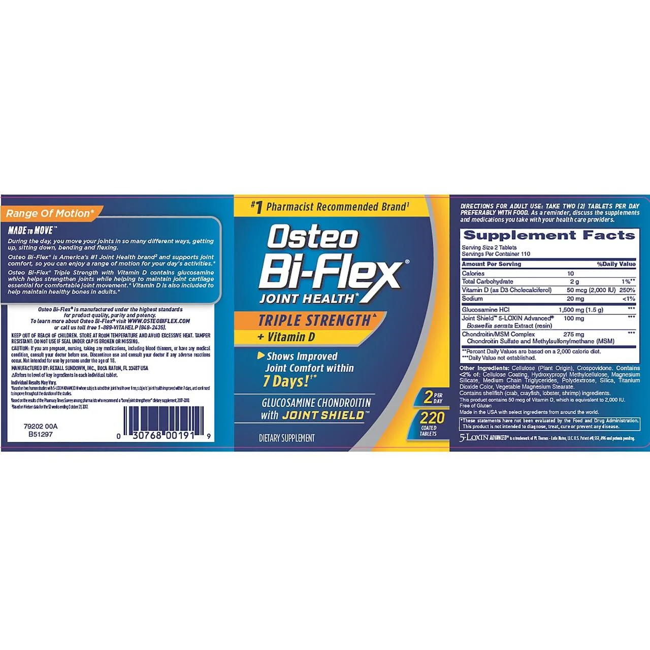 Osteo Bi-Flex Triple Strength with Vitamin D (220 ct.)