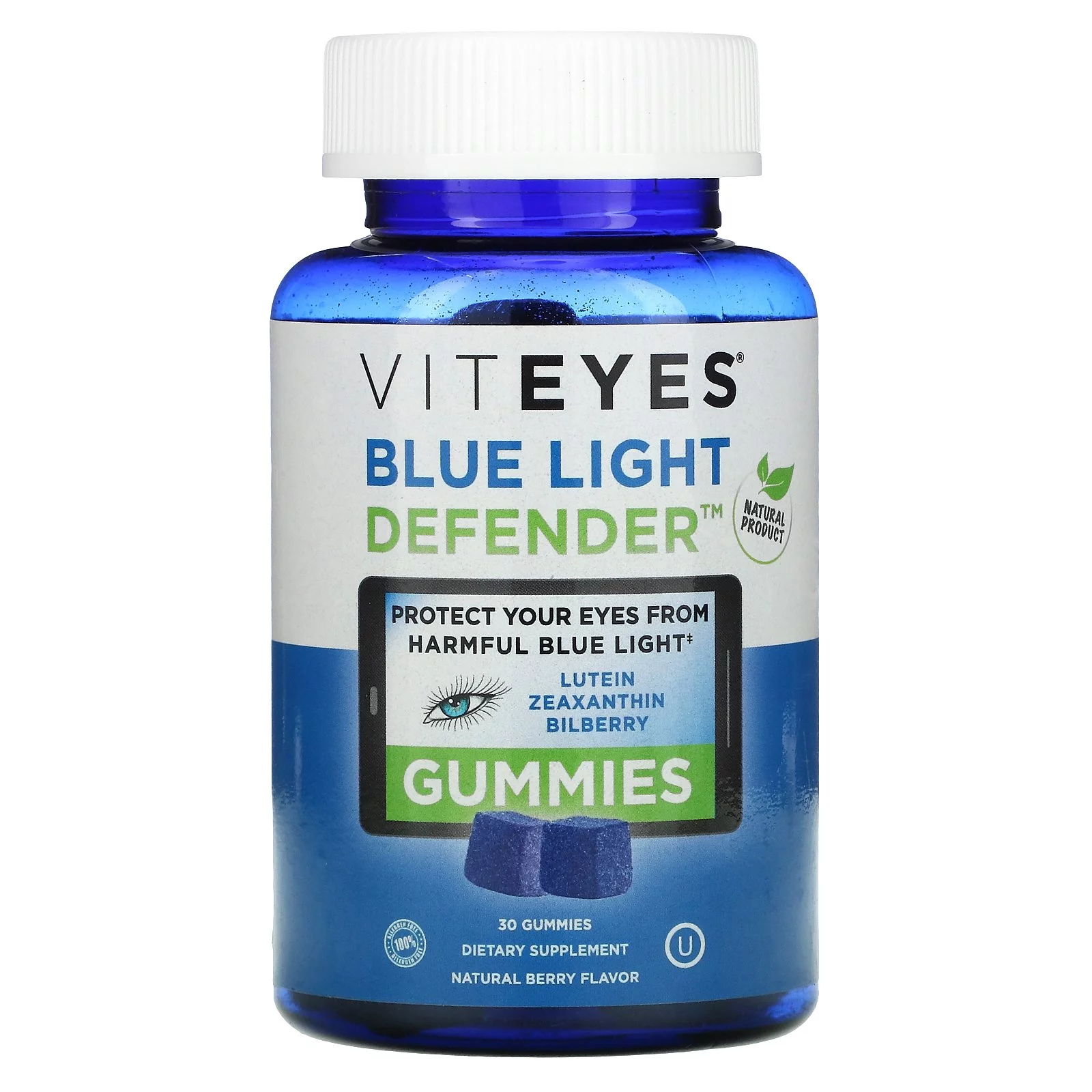 VitEyes - Blue Light Defender Digital Eye Shield Natural Berry - 30 Gummies