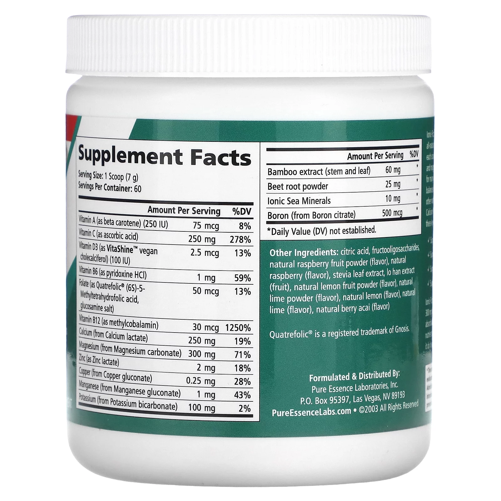 Pure Essence, Ionic-Fizz Calcium Plus, Raspberry Lemonade, 14.82 oz (420 g)