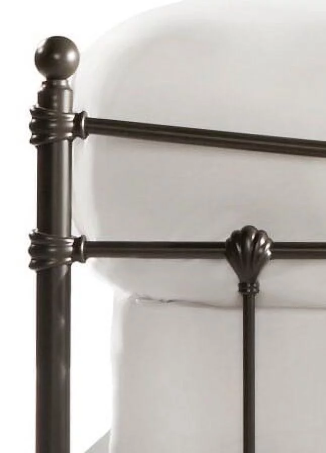Weston Home Ossett Antique Brown Shell Motif Metal King Bed